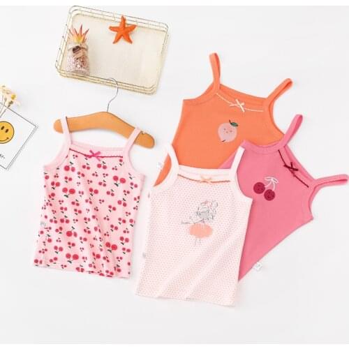 Baby Undershirt Singlet Cotton Tops For Girls Boys Vests Children T-shirt Summer Camisoles Cartoon Underwear Kids Tanks 2021