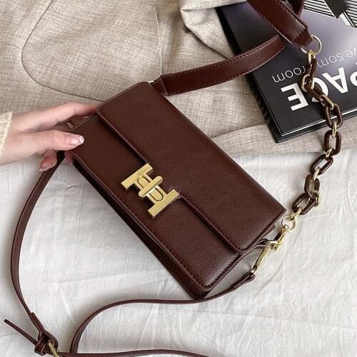 Design Popular Handbags 2021 New Fashion High-end Crossbody Shoulder Bag Square Bag Underarm Bag Dual-use Bag Width: 21cm