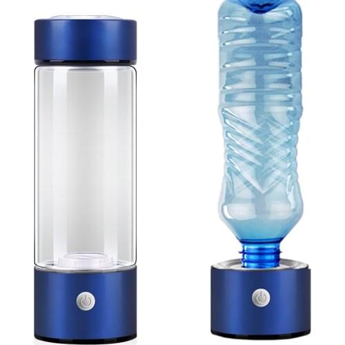 420ml SPE/ PEM Hydrogen Generator Rich Water Bottle Electrolysis Energy Maker lonizer Electrolysis Pure H2 Cup USB Rechargeable