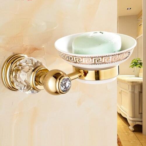 Crystal Soap Holder, Golden Copper Soap Net, Bathroom Soap Box, Antique Soap Box, European Style Soap Dish