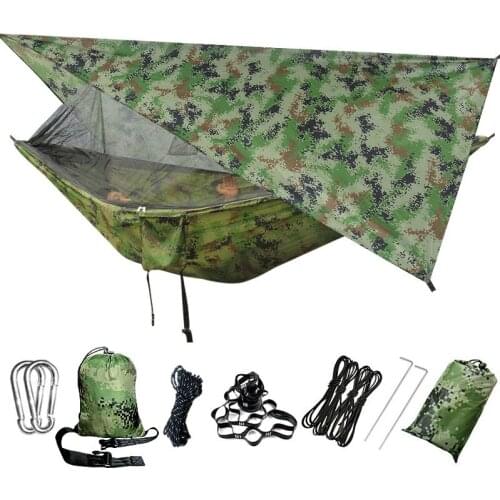 Camouflage Outdoor Mosquito Net Hammock Tent With Waterproof Canopy Swing Set Hammock Hanging Bed