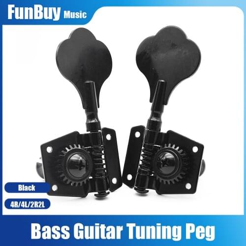4R/4L/2R2L Opened Electric Bass Guitar Tuning Pegs Machine Heads Tuners for Bass Black Bass Guitar Accessories