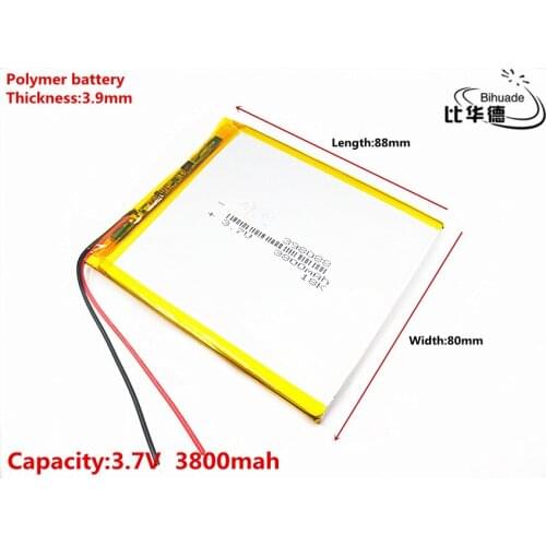 3.7V 3800mAh 398088 Lithium Polymer Li-Po li ion Rechargeable Battery Lipo cells For Devices Electrograph Electrograph Notebook