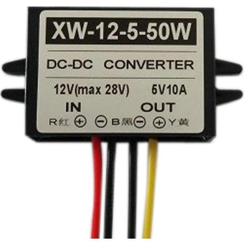 Best Price DC 12V(8-28V) Step Down To 5V 10A 50W Power Supply Driver Converter Regulator Buck Module motors radio