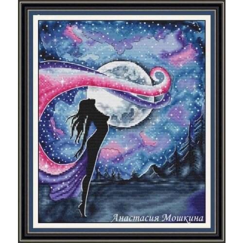 Dark blue DIY Homefun Cross Stitch Kit Packages Counted Cross-Stitching Kits New Pattern NOT PRINTED Cross stich Painting Set