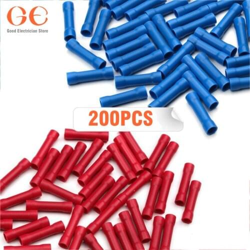200 PCS Crimp Wire Terminal Connectors Blue/Red Insulated Electric Wire Connectors wire crimp connector wire connector
