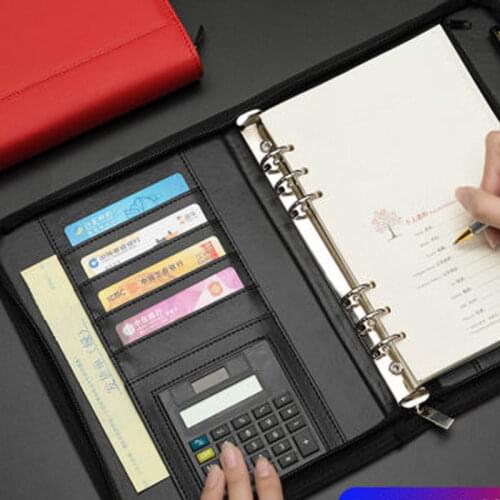 Accept Logo Custom A5 Business Manager Conference File Folder Organizer Signature agreement padfolio