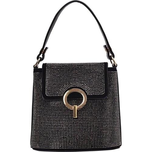 2019 Luxury brand handbag womens shoulder bucket bags Sparkle Diamond handbags women crossbody tote hand bag ladies bolsa femini