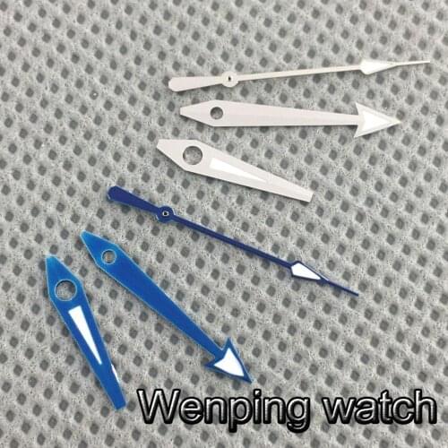 Blue Silver Watch Hands Green Luminous For Miyota 8215, 8205, 821A Mingzhu 2813 3804 Seagull ST1612 mechanical movement