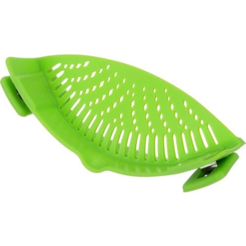 Heat Resistant Silicone Pot Pan Strainer Bowl Funnel Food Filter Strainer Kitchen Washing Cooking Drainer Antislip Easy Draining