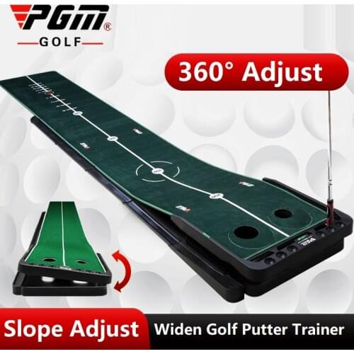 Pgm 3M Indoor Golf Putter Trainer Training Mat Golf Putter Adjustable Slope Green Putter Mini Golf Putting Green Mat