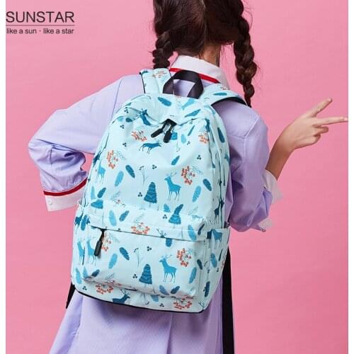 2020 Waterproof Polyester Women School Bags For Girls Teenagers Cartoon Flower Backpack Travel Backpacks Children Cute Book Bag