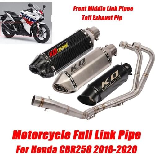 For Honda CBR250 2018-2020 Front Middle Link Pipe Tail Exhaust Silencer Tubes Replace Original Motorcycle Full Exhaust System