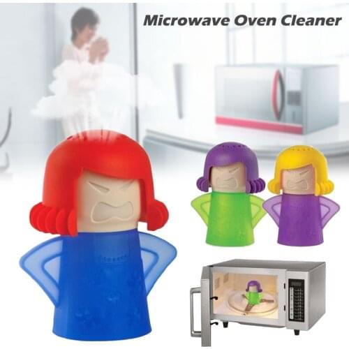 Angry Mama Microwave Oven Cleaner Steam Cleaner Kitchen Refrigerator Cleaning Tools Home Microwave Appliances Cleaner Container