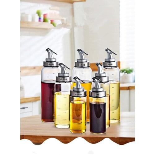 1PC 300ML Cooking Seasoning Bottle Dispenser Sauce Bottle Glass Storage Bottles for Oil Vinegar Creative Kitchen Tools JO 1088