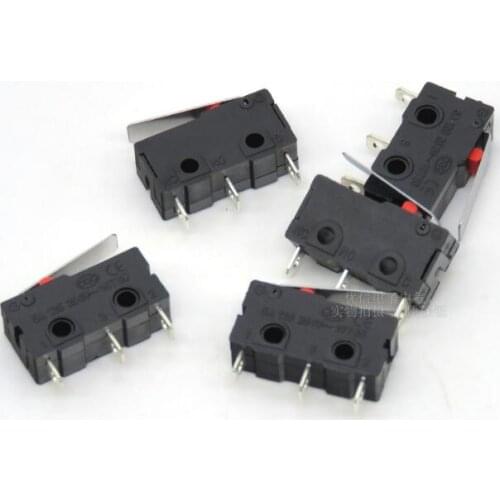 10pcs/lot Brachypodium tripod in micro limit switch KW11-B 3P copper point jog outside buckle contact switch Hot wholesale