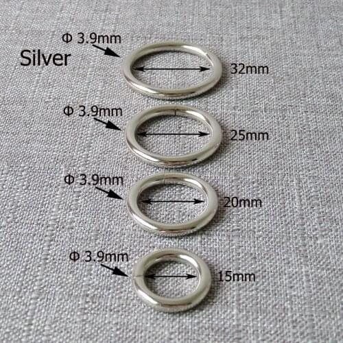 100 pcs strong plated metal clasp O ring wheel ring belt buckle for dog pet harness bag backpack DIY sewing garment accessory