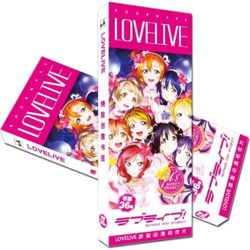 36 Pcs/Set Lovelive Paper Bookmark Stationery Bookmarks Book Holder Message Card Gift Stationery