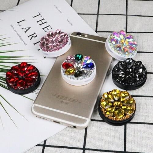 3D Phone Holder Expanding Bag Diamond love snape airbag phone grip phone Car Finger Ring for Smart Phone Stand socket