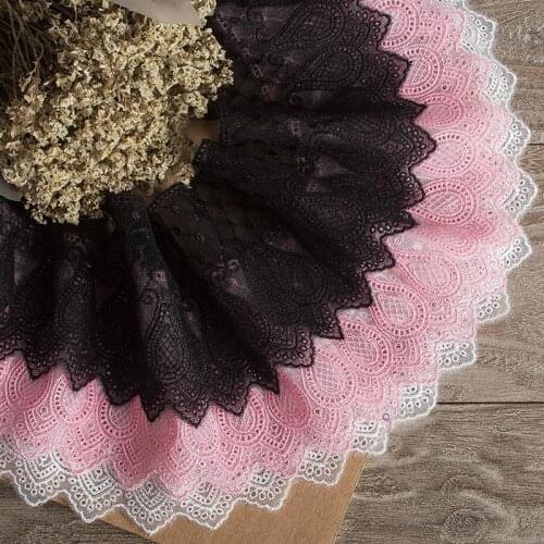 5Yards/lot Exquisite Organza Embroidered Flower Lace Trim High Quality Lace Fabric DIY Craft Sewing Dress Clothing Accessories