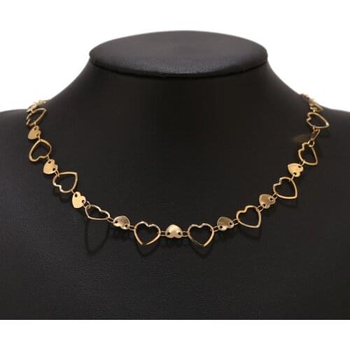 9MM width Heart stainless steel Link Chains Soldered Golden Cable Chains with Spool for Bracelet Necklace Jewelry Making