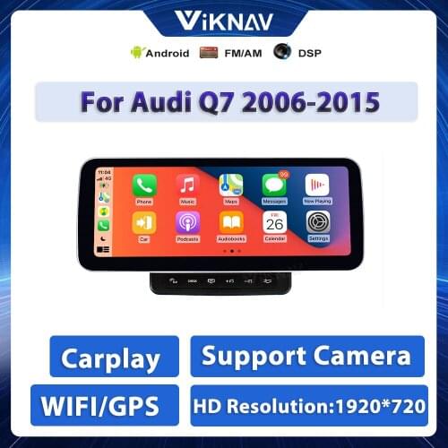 2din Android car radio HD GPS navigation multimedia DVD player For Audi Q7 2006-2015 auto audio stereo receiver 12.3 inch