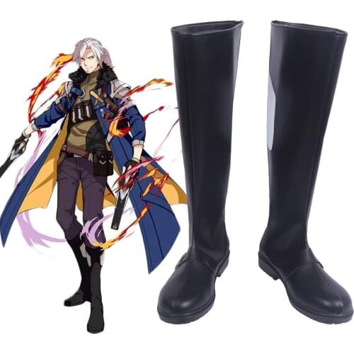 Siegfried Kaslana Shoes Cosplay Honkai Impact 3 Siegfried Kaslana Cosplay Boots Black Shoes Custom Made Any Size