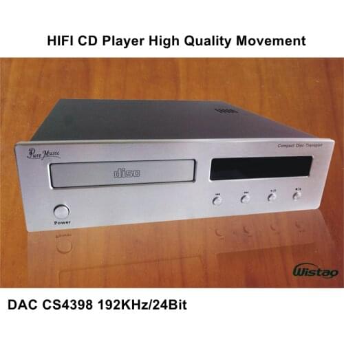 HIFI CD Player with DAC CS4398 192Khz / 24Bit High Quality Movement Upgrade Version Black or Withe Panel 220V Audio