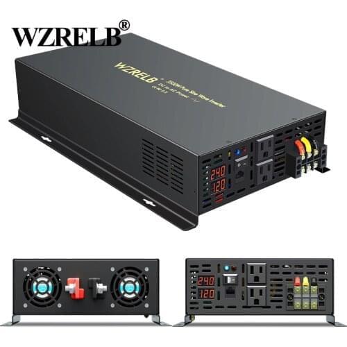 Pure Sine Wave Inverter 3500W 24V to 220V Solar Power Inverter Converter 12V/48V/96V/110V DC to AC 120V/230V/240V Wired Control