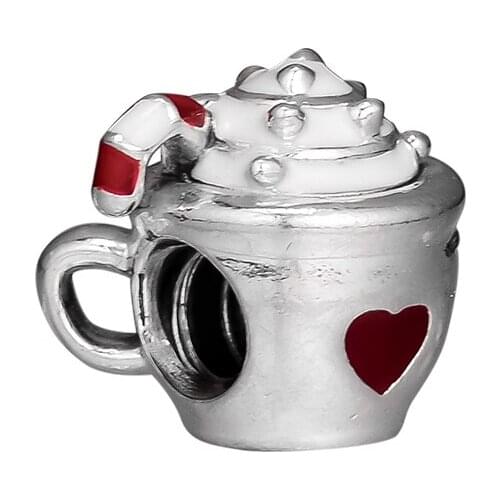 DIY Fits for Pandora Charms Bracelets Warm Cocoa Beads 100% 925 Sterling-Silver-Jewelry Free Shipping