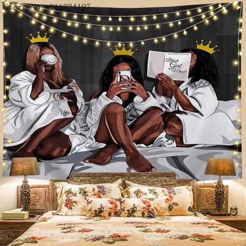 African woman background wall hanging tapestry Background cloth Tapestry home decoration mural 100CMx150CM