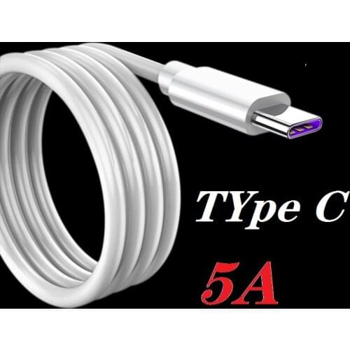 5A USB Type C Cable For Huawei Mate 20 Pro P20 Lite Supercharge USB C Fast Charging Cable Type-C Cable For Huawei P30 Pro