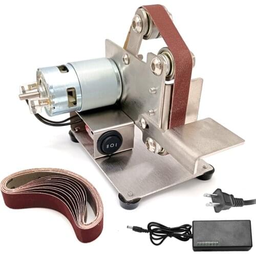 Multifunctional Grinder Mini Electric Belt Sander DIY Polishing Grinding Machine Cutter Edges Sharpener