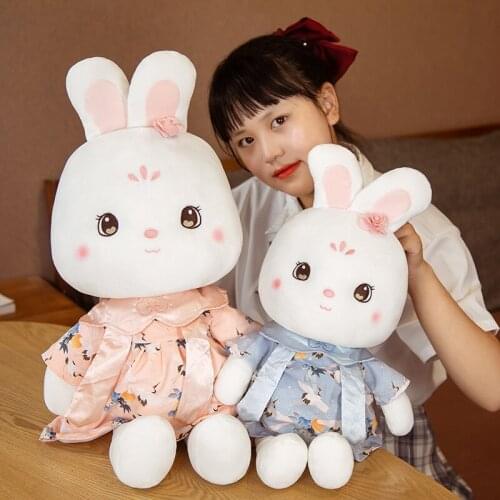 30-68cm Soft Cute Cartoon Rabbit In Chinese Style Clothes Plush Toys Stuffed Animals Pillow Doll For Girls Kids Birthday Gifts
