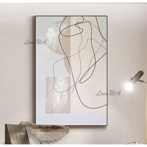 New Arrival Wall Picture For Restaurant Simple Cartoon Abstract Painting About Lines And Textures Home Good Wall Art No Framed