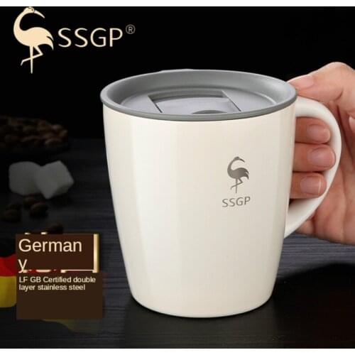 New Stainless Steel Coffee Cup Office Mug Portable Business Heat Insulation Water Bottle Fashion Car Household Saliva Bottle