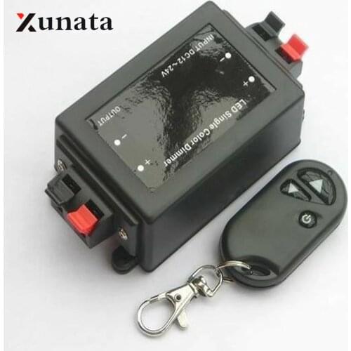 New RF LED Dimmer Wireless Brightness 3 Keys Remote Controller DC 12V 24V 8A 96W 192W for 5050 3528 Single Color Strip Lights