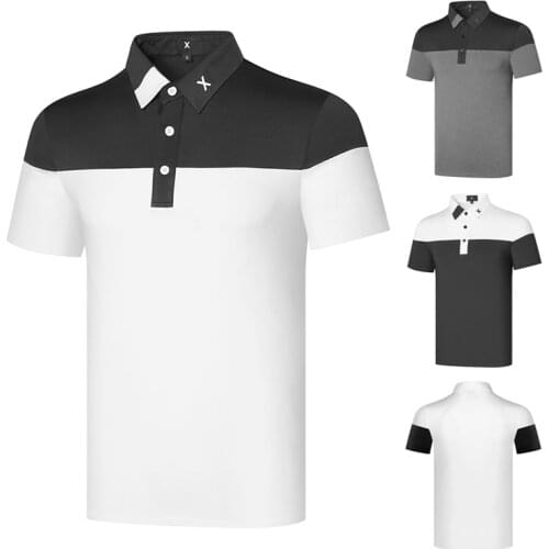 2021 Golf Clothing Mens Short-Sleeved Breathable Outdoor Sports Polo Shirt T-Shirt Tops Summer New Sweat-Absorbent Anti-Pilling