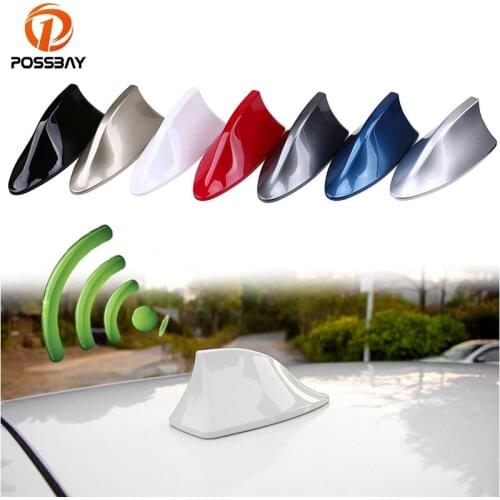 POSSBAY 10 x Auto Roof Antennas Radio FM Shark Fin Antenna Car AM Signal Aerials for Peugeot BMW Honda Kia Benz Audi