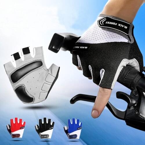 Shockproof Sport Cycling Gloves Bike Gloves Half Finger Men Women Breathable Fingerless Bicycle Cycle Hiking Gloves Non-slip