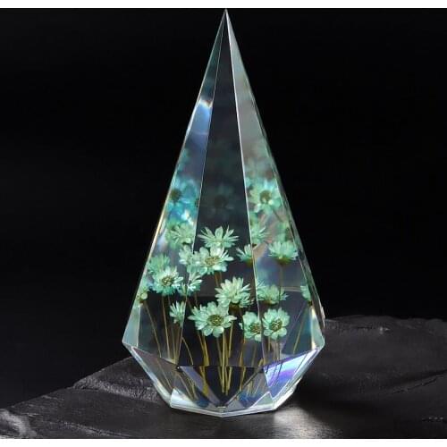Transparent Silicone Mould Dried Flower Resin Decorative Craft DIY Diamond cone Mold epoxy resin molds for jewelry