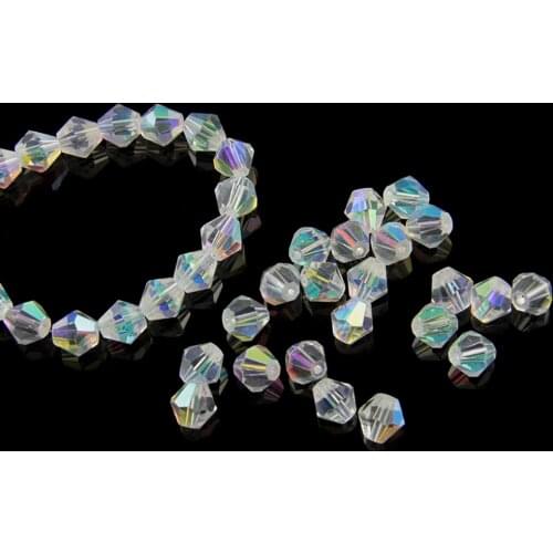 Clear AB Color 8mm 1440pcs/bag Crystal Bicone Beads Ornament Jewelry Beads Loose Beads for Diy Jewelry Making