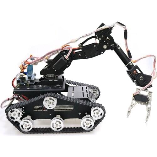 Robot Arm Robotic Gripper With Metal Tank Chassis For DIY RC Robot Model Kit