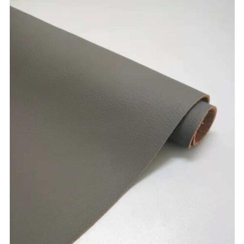 Gray The First Layer Of Cowhide Leather Bedside Sofa, Soft Leather Fabric, Whole Cowhide Cut