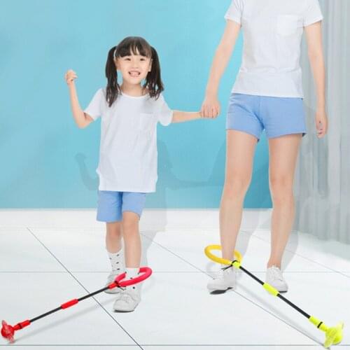 LED Toy Flashing Jumping Ring Colorful Ankle Skip Circle Foldable Swing Ball for Children RW
