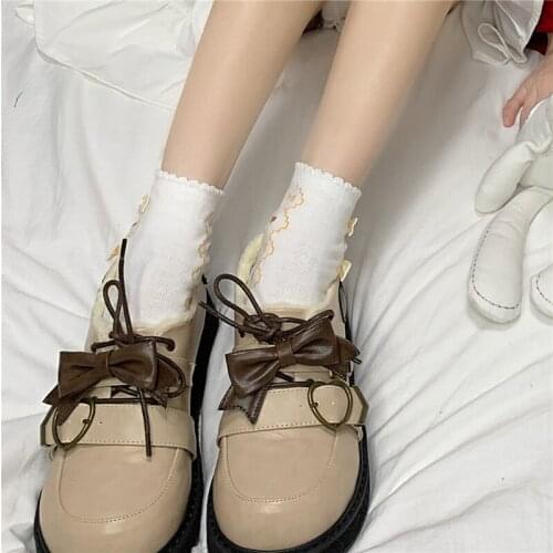 Spring New Sweet Student Girls Female Kawaii Tea Party Cosplay Japanese Cute Anime Lolita Shoes Women Harujuku Jk Loli Platform