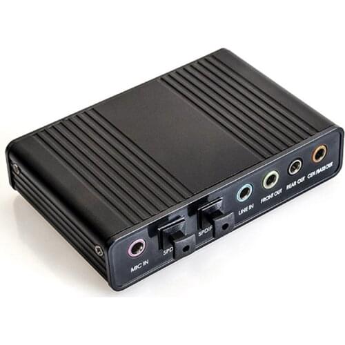 2021 HOT 6 Channel External Sound Card USB 2.0 External 5.1 Surround Sound Optical S/PDIF Audio Sound Card Adapter For PC Laptop