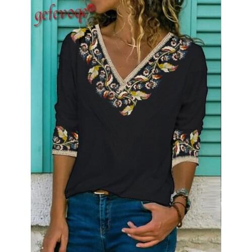 Floral Print Patchwork V-neck Half Sleeve Tops 2021 Women Summer Casual Slim Fit Plus Size Harajuku Tees T-shirt Roupas Feminina