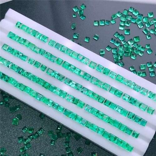 Moda feminina Pure natural Colombian emerald square round loose stone custom bracelet main stone vice stone gemstones loo