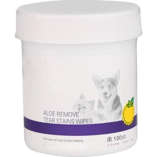 100Pcs Pet Eye Wet Wipes Cat Dog Tear Stain Remover Gentle Non-intivating Cleaning Wipes For Pet Cleaning Paper Towels